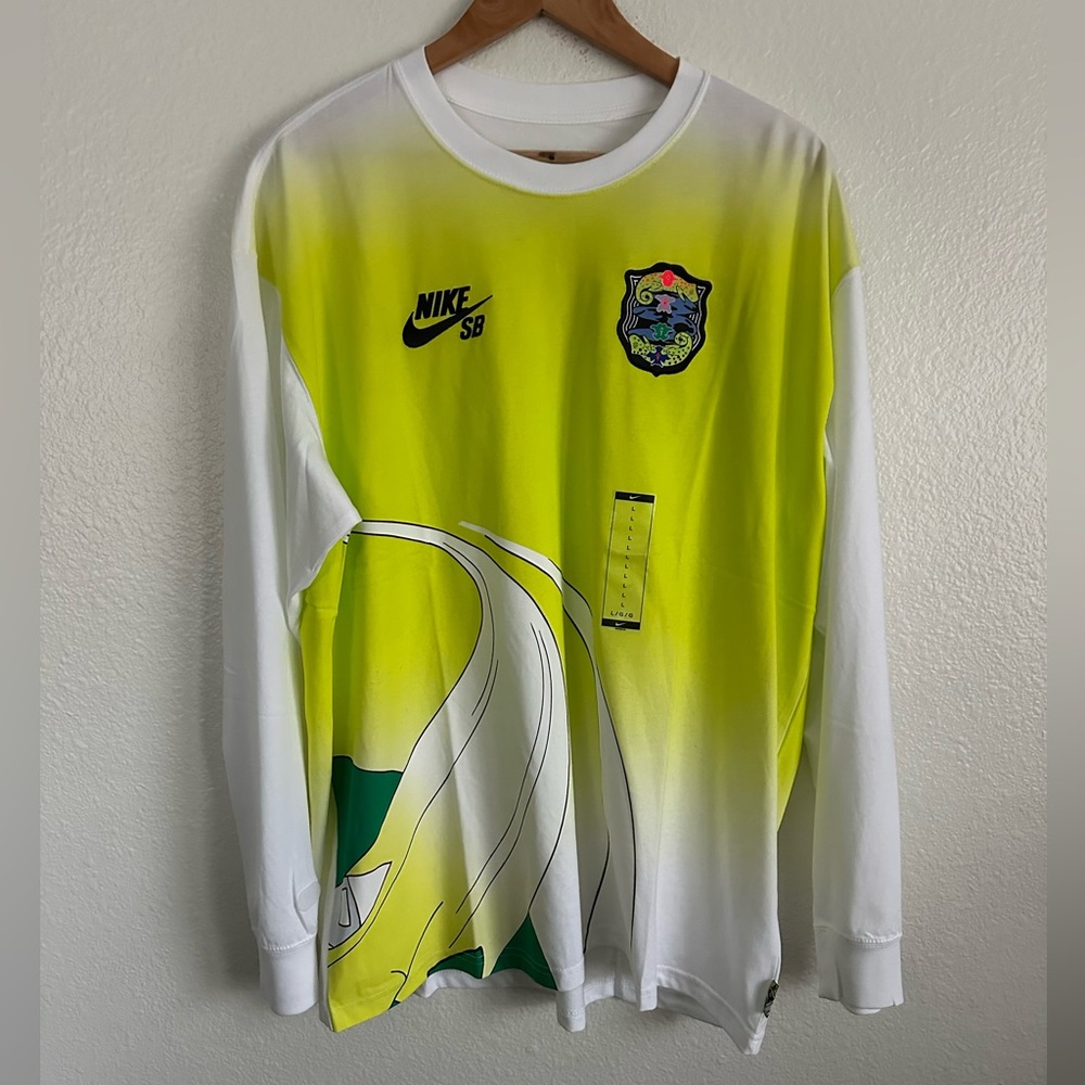 Nike SB USA Olympics Agnostic Skate Long Sleeve Shirt HF0035-100 Men Size Large